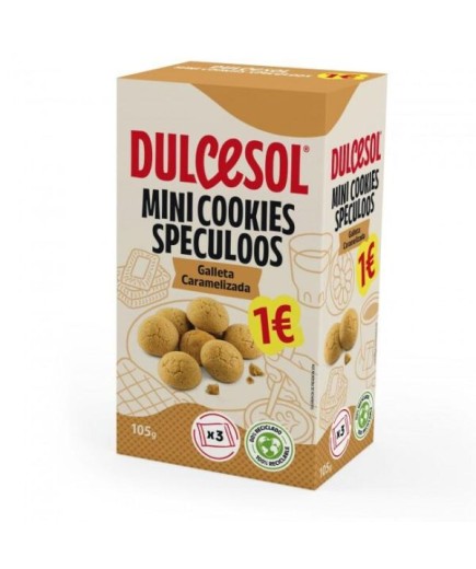 DULCESOL MINI COOKIES SPECULOS CARAMELIZA P/105GR 