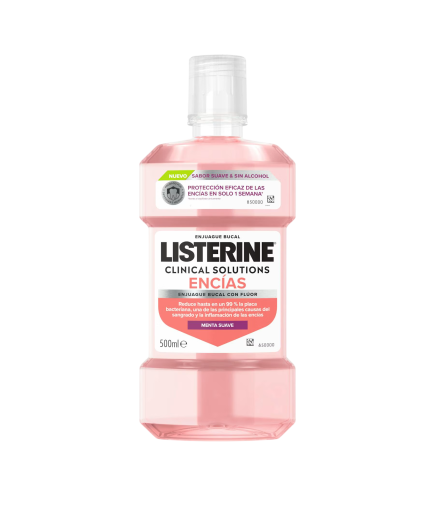 ENJUAGUE BUCAL LISTERINE C/SOLUTIONS ENCIA B/500ML