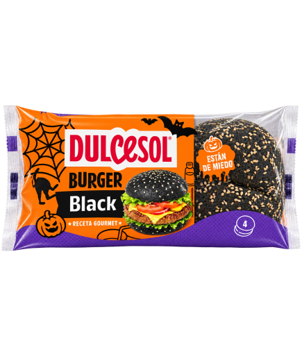PAN DULCESOL BURGUER BLACK GOURMET B/4 UD