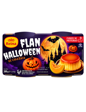 POSTRES REINA FLAN DE CALABAZA HALLOWEEN 2X100G