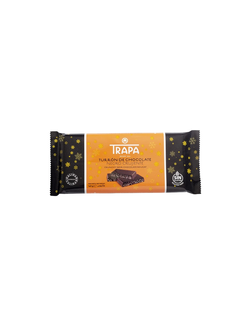 TURRON TRAPA CHOCOLATE NEGRO CRUJIENTE T/140 GR