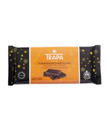 TURRON TRAPA CHOCOLATE NEGRO CRUJIENTE T/140 GR