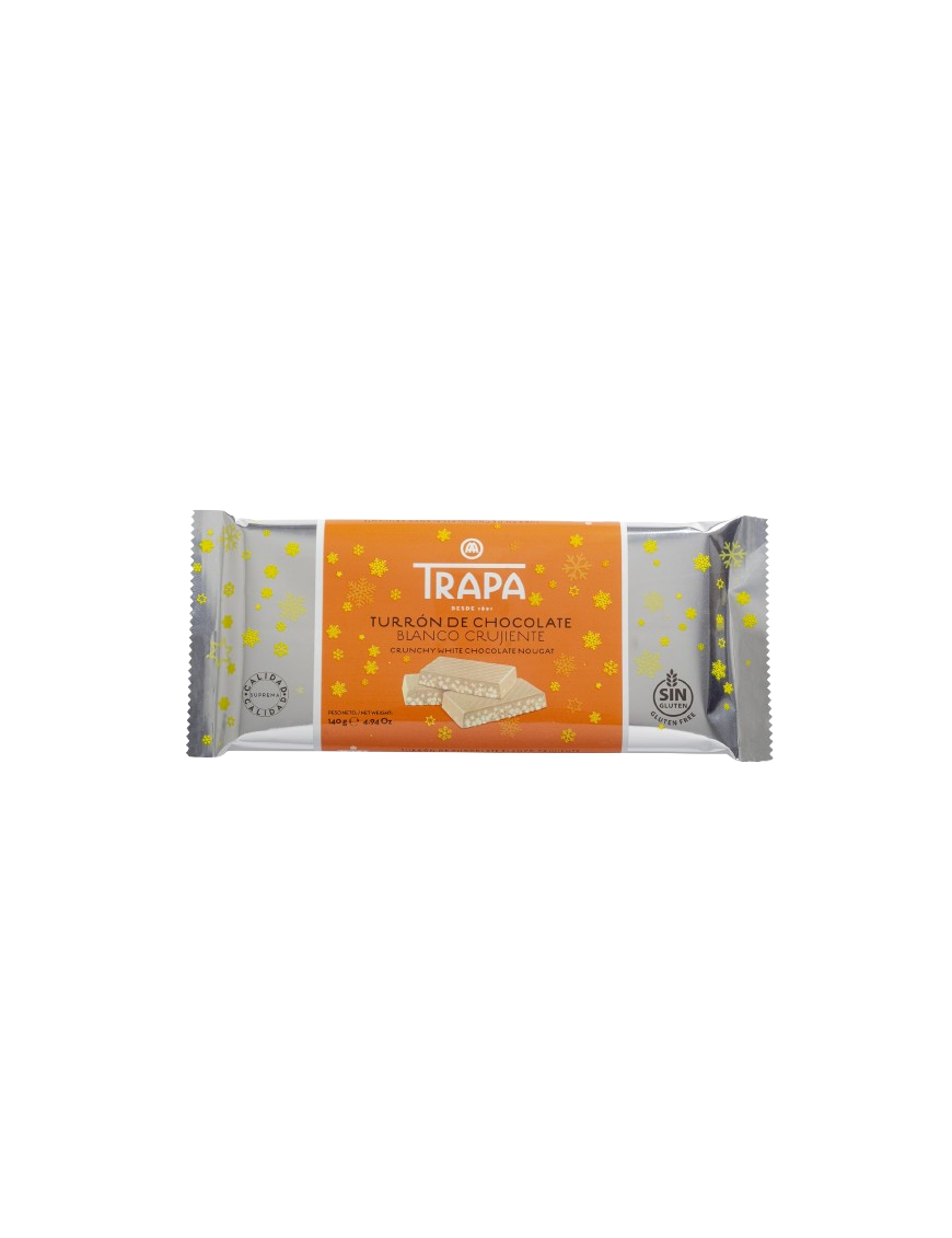 TURRON TRAPA CHOCOLATE BLANCO CRUJIENTE T/140GR