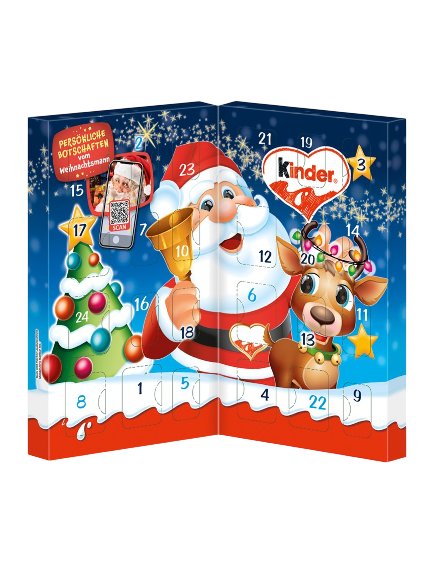 KINDER CALENDARIO ADVIENTO PAPA NOEL 113 GR