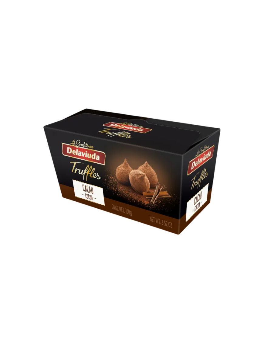 TRUFA DELAVIUDA AL CACAO ESTUCHE 80 GR
