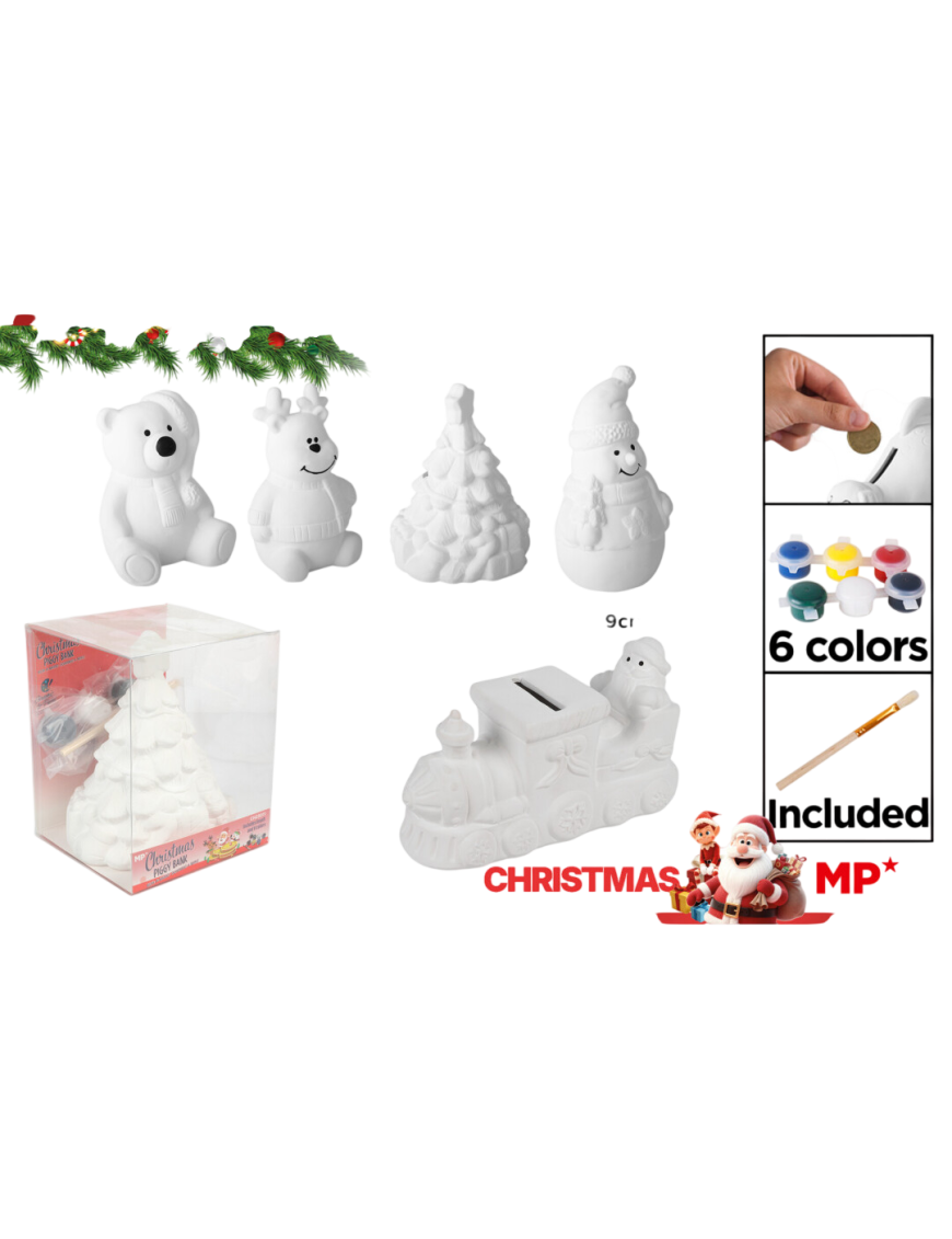 PP HUCHA DE CERAMICA MP PARA PINTAR+TEMPERAS UD