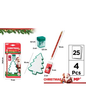 PP SET ESCRITURA NAVIDAD LAPIZ+NOTAS+GOMA+SACAP UD
