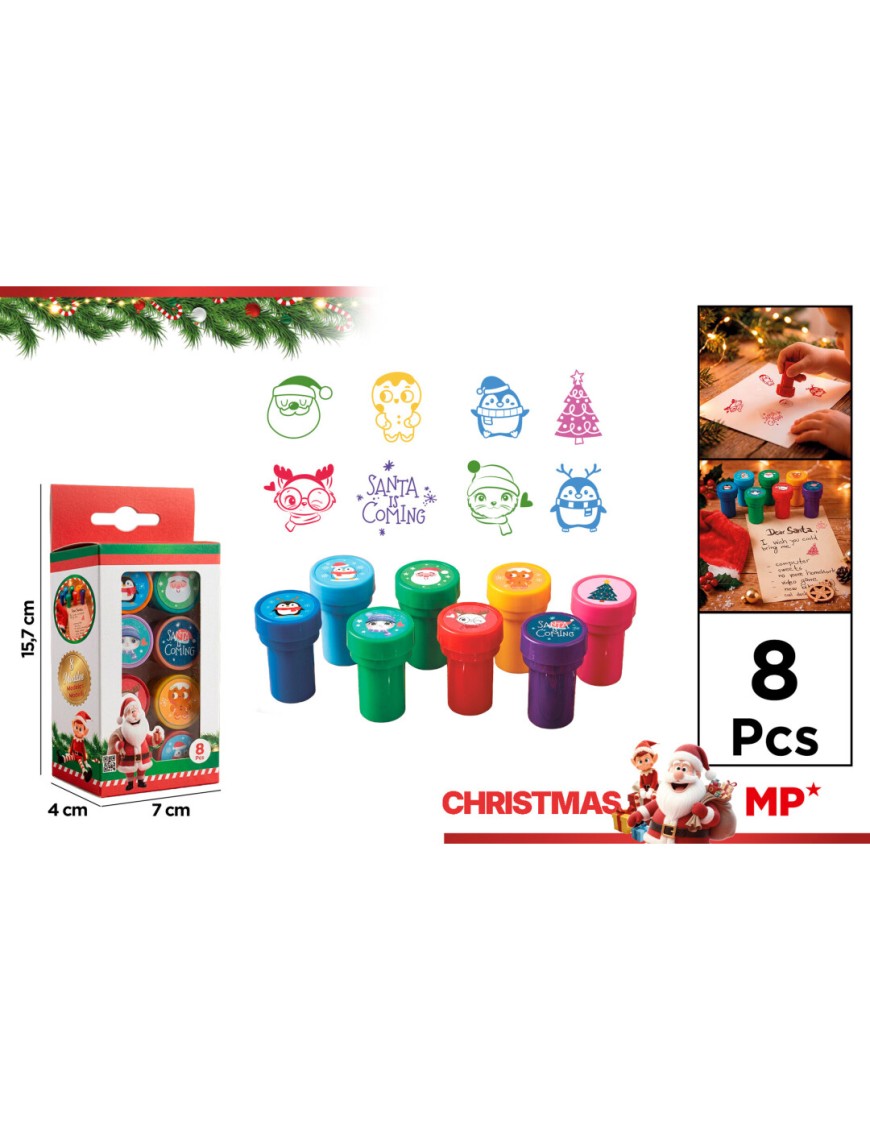 PP SELLO NAVIDEÑO 8 DISEÑOS  P/8 UD
