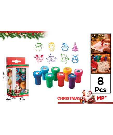 PP SELLO NAVIDEÑO 8 DISEÑOS  P/8 UD