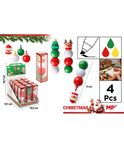 PP SUBRAYADOR NAVIDEÑO 3COLORES UNIDAD
