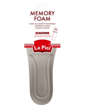 PLANTILLAS LA PIEL MEMORY FOAM TALLA37-41 PACK-2UD