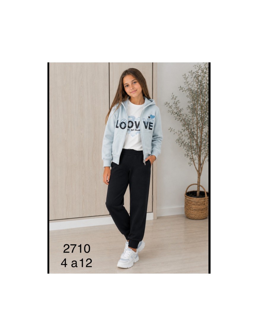 TEXT CONJUNTO 3 PIEZAS NIÑA LOVE TALLA 4/6/8/10 UD