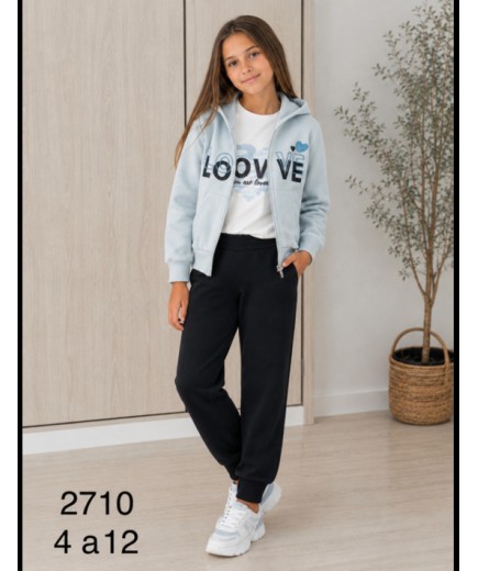 TEXT CONJUNTO 3 PIEZAS NIÑA LOVE TALLA 4/6/8/10 UD