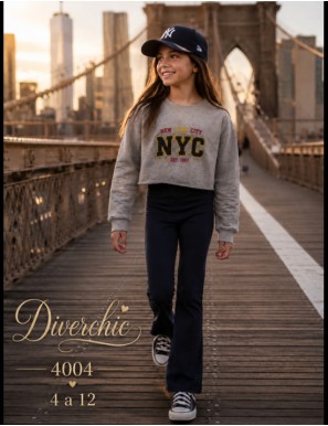 TEXT CONJUNTO 2 PIEZAS NIÑA NYC TALLA 8/10/12 UD