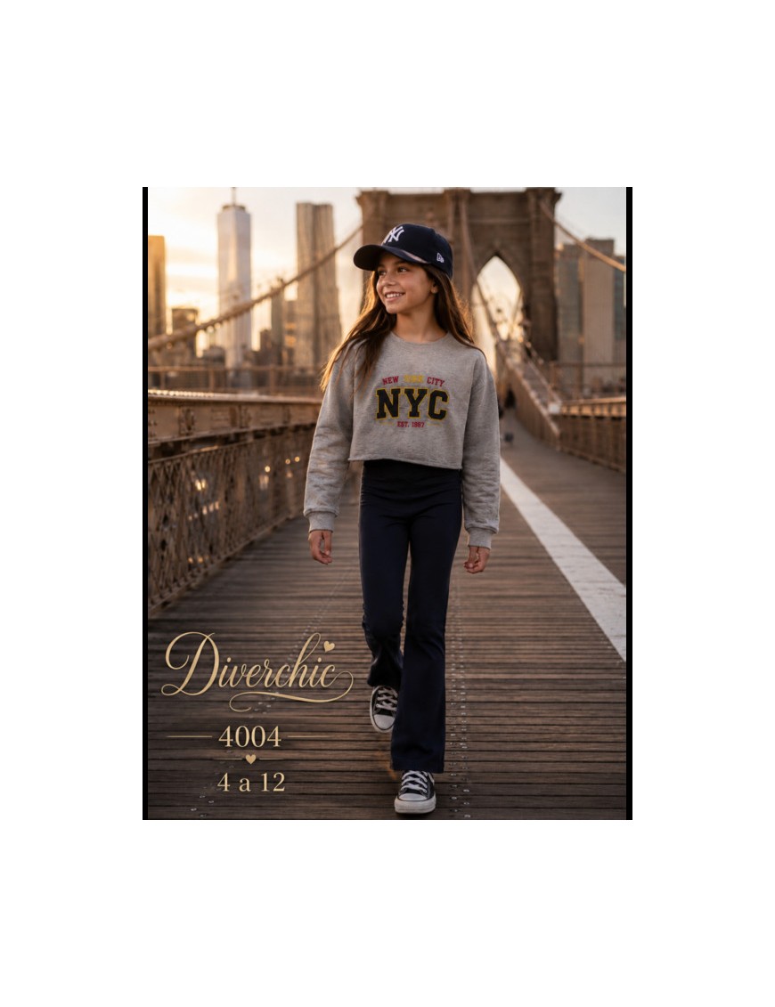 TEXT CONJUNTO 2 PIEZAS NIÑA NYC TALLA 8/10/12 UD