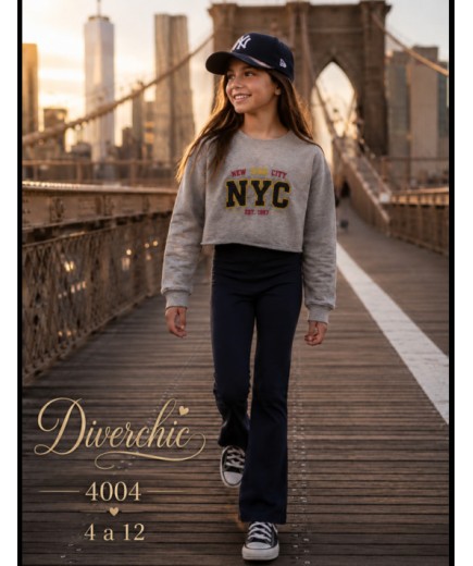TEXT CONJUNTO 2 PIEZAS NIÑA NYC TALLA 8/10/12 UD