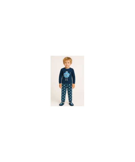 TEXT PIJAMA INFANTIL NIÑO ROBOT TALLA 2/4 UD