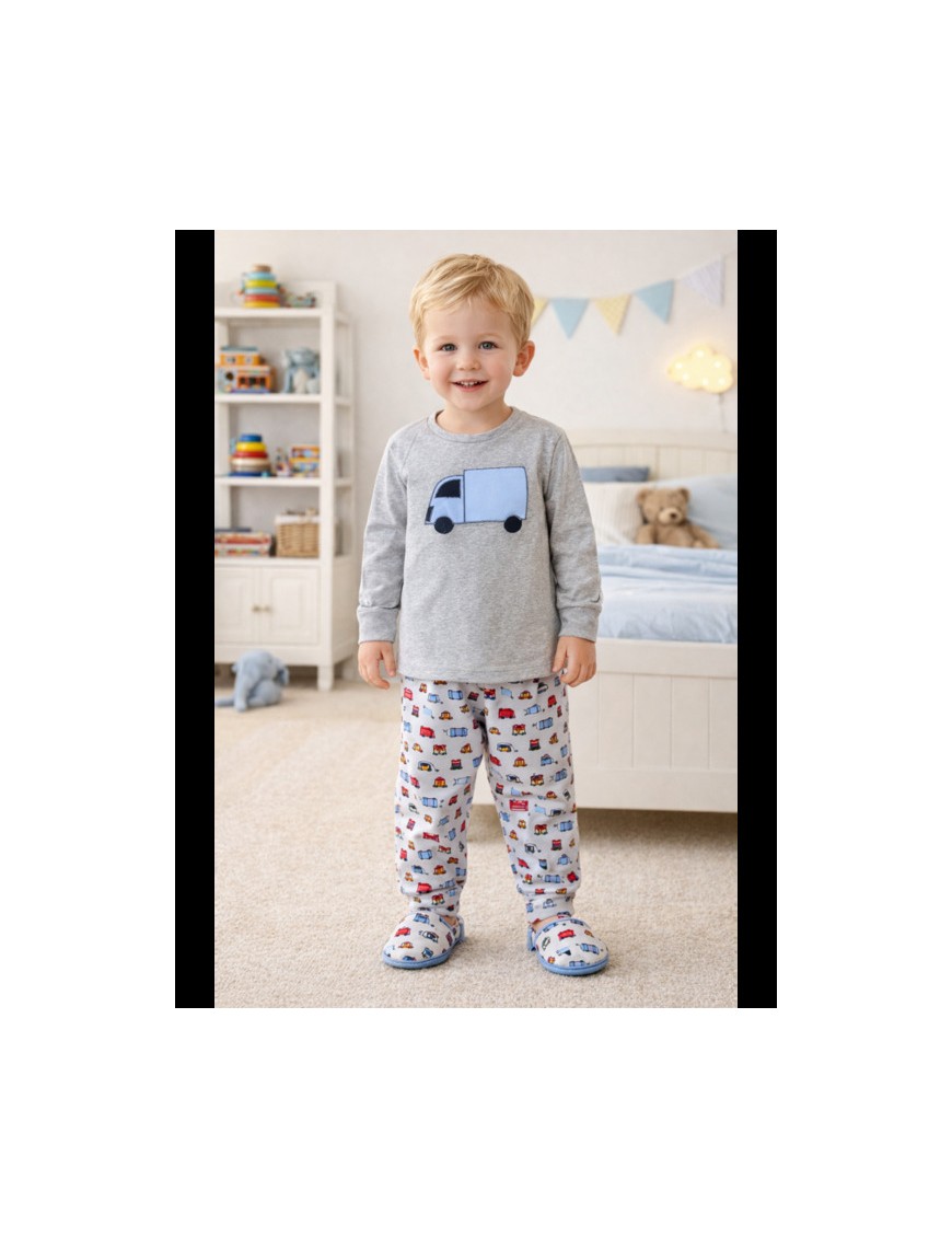 TEXT PIJAMA INFANTIL NIÑO CAMION TALLA 2/3/4 UD