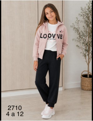 TEXT CONJUNTO 3 PIEZ NIÑA ROSA TALLA4/6/8/10/12/14