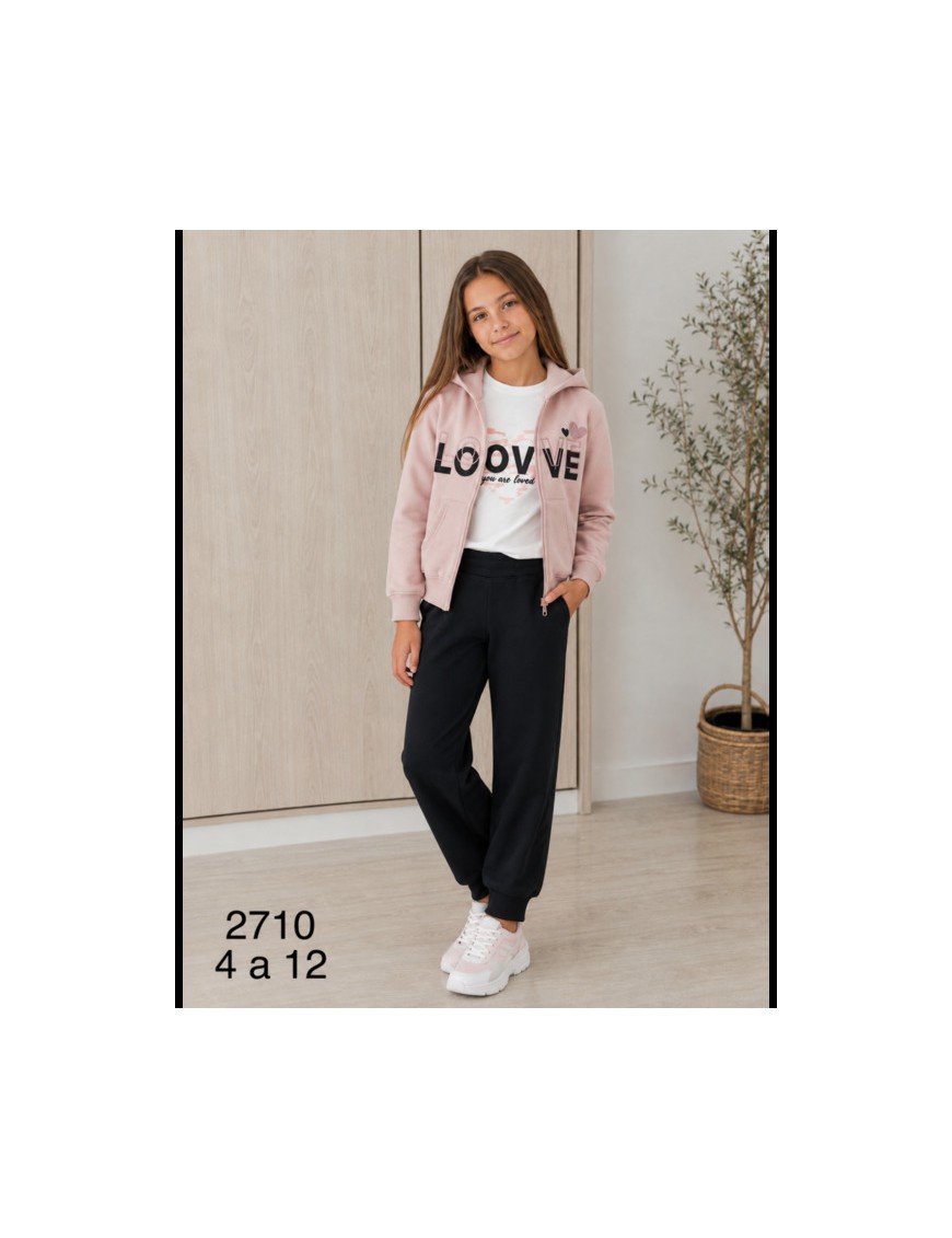 TEXT CONJUNTO 3 PIEZ NIÑA ROSA TALLA4/6/8/10/12/14