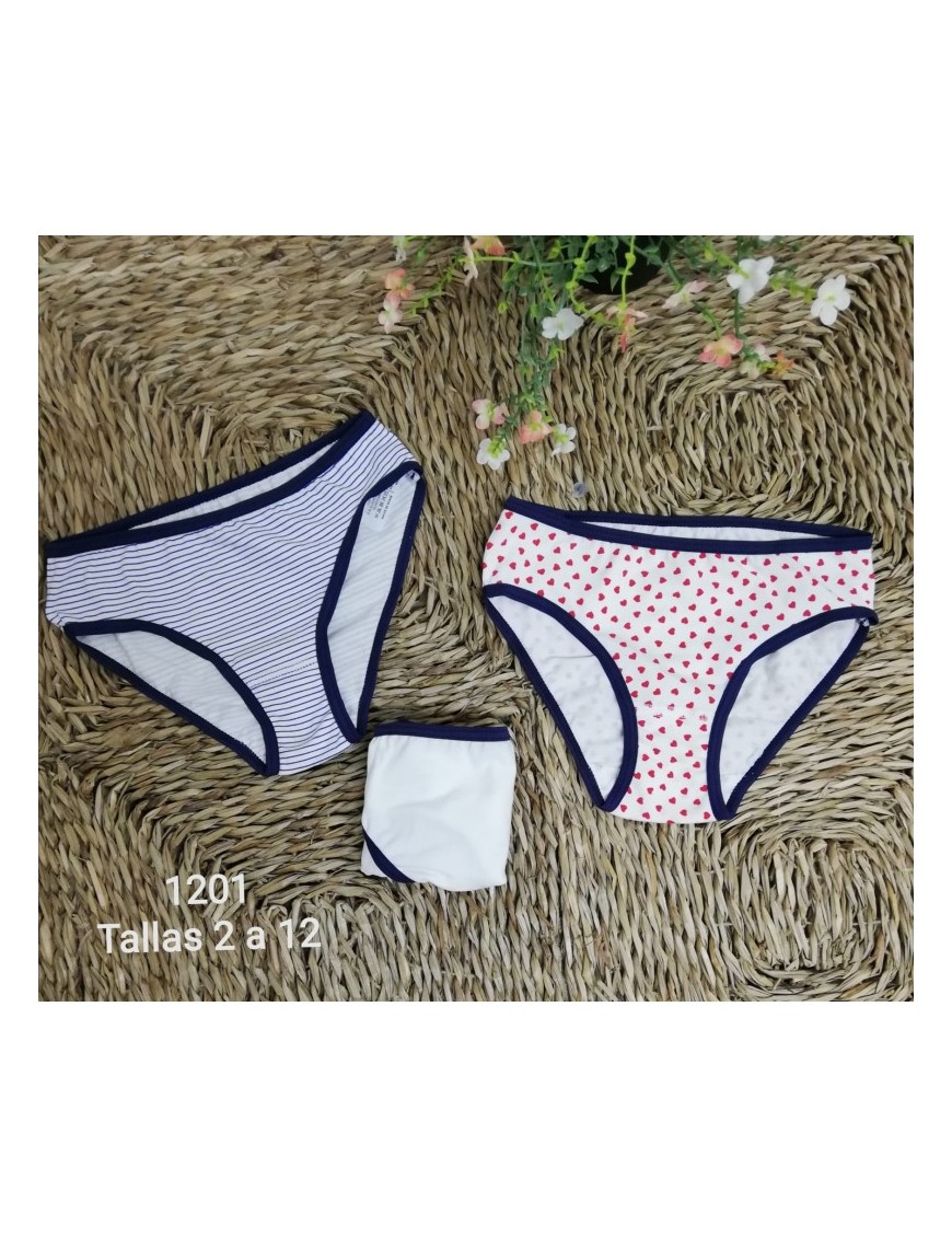 TEXT BRAGA INFANTIL DELICA TALLA 2 A 8 PACK-3 UD