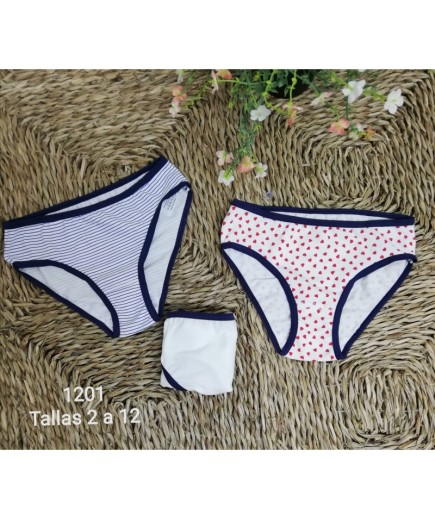 TEXT BRAGA INFANTIL DELICA TALLA 2 A 8 PACK-3 UD