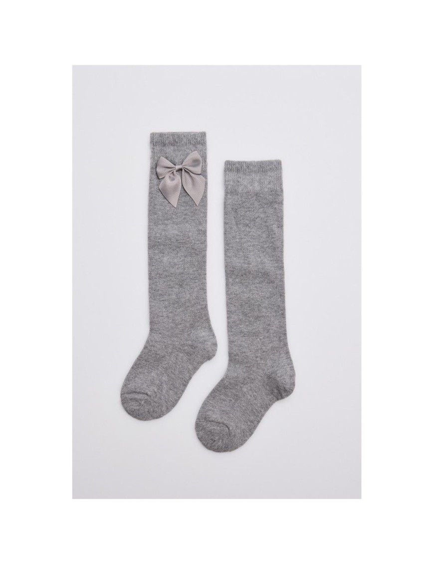 TEXT CALCETIN INFANTIL LAZO GRIS TALLA 2/4 UNIDAD