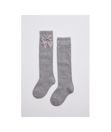 TEXT CALCETIN INFANTIL LAZO GRIS TALLA 2/4 UNIDAD