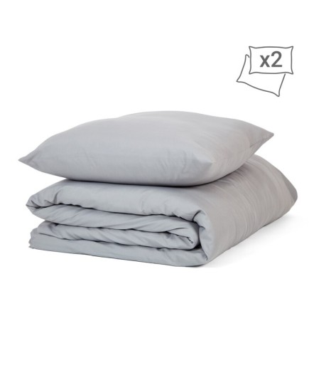 FUNDA NORDICA SOFT 240X220+2 F/COJIN GRIS 50X50 UD