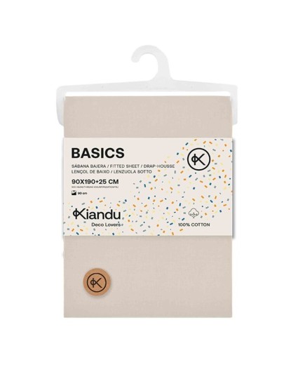 SABANA BAJERA KIDS 90X190X25 100%ALGODON J/BEIGE