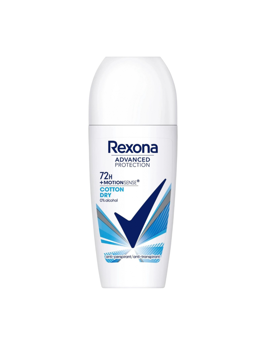 DESODORANTE REXONA ALGODON DRY 0% ROLLON 50 ML