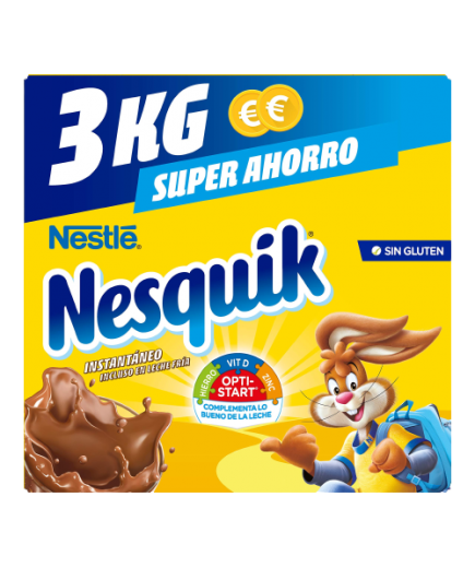 NESQUIK INSTANTANEO SIN GLUTEN CAJA.3 KG