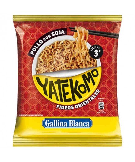 FIDEOS ORIENTALES YATEKOMO POLLO SOJA PLACA 79 GR