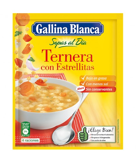 SOPA TERNERA C/ESTRELLITA G.B. S/76 GR