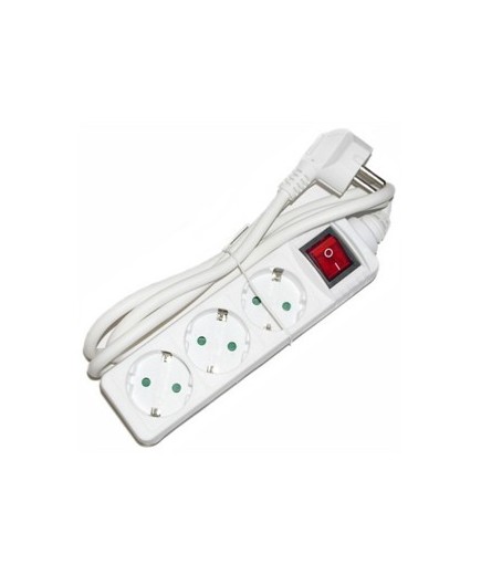 BASE ENCHUFE 3 TOMAS C/INTERRUPTOR 1,50 M UD