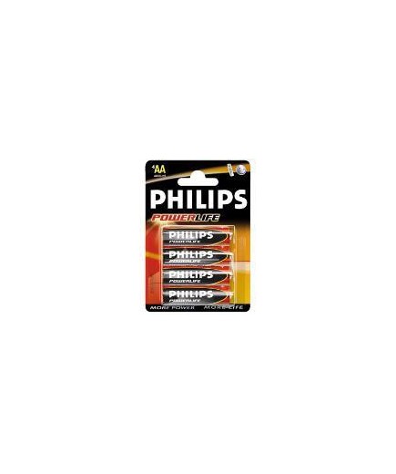 PILAS PHILIPS ALK. POWER LIFE LR6 1.5V B/4 UD