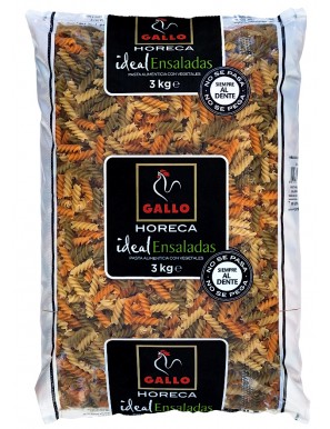 HELICES GALLO C/VEGETALES TRICOLOR B/3KG.
