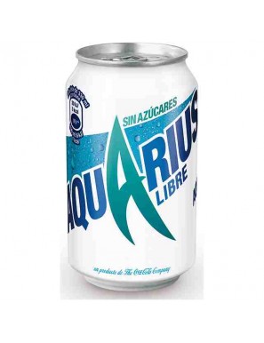 AQUARIUS ZERO AZUCAR LIMON LATA 33 CL