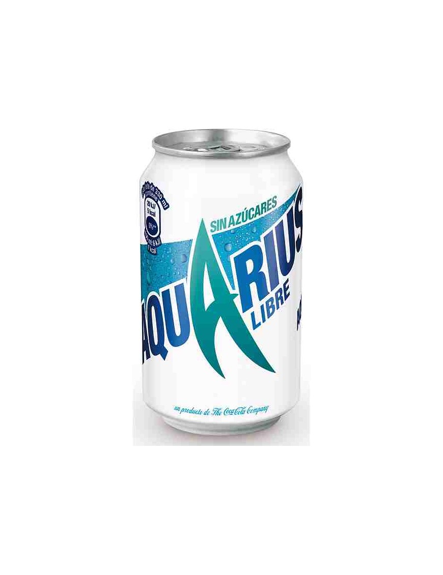 AQUARIUS ZERO AZUCAR LIMON LATA 33 CL