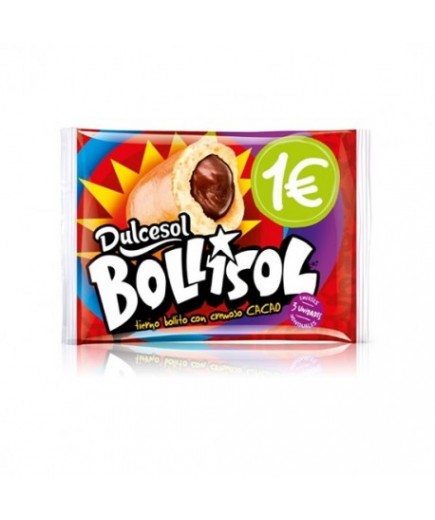 DULCESOL BOLLISOL RELLENO CACAO 3 UDS P/150GR 1€