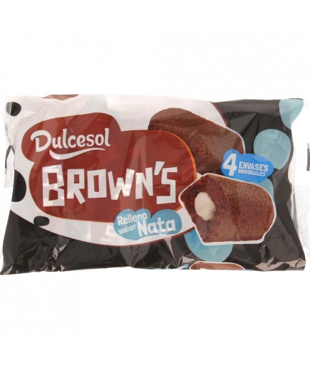 DULCESOL BROWN´S RELLENO NATA P/3 UD 1€