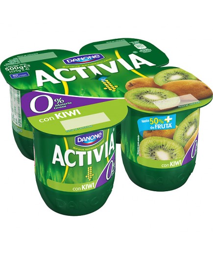 DANONE ACTIVIA 0% CON KIWI (3+1) PACK-4 UD
