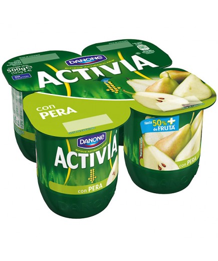 DANONE ACTIVIA CON PERA PACK-4 UD