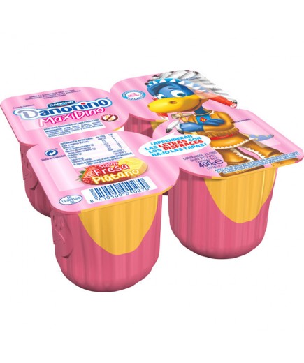 DANONE DANONINO MAXI FRESA/PLATANO PACK-4UD