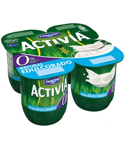 DANONE ACTIVIA 0% NATURAL EDULCORADO PACK-4UD
