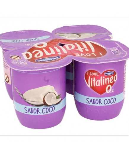 DANONE VITALINEA 0% SABOR COCO PACK-4 UD