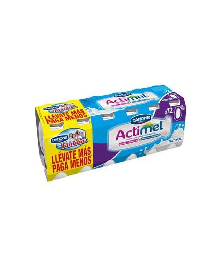 DANONE ACTIMEL LIQUIDO 0% NATURAL  PACK-12 UD