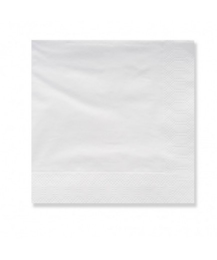 SERVILLETA 20X20 2.PLIS BLANCA TISSUE/D.C P/100 UD