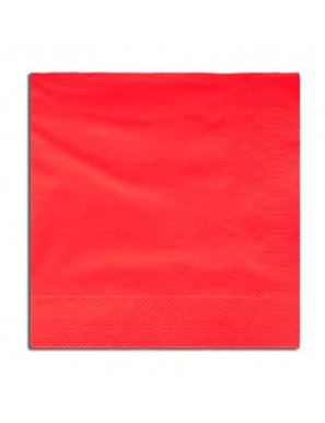 SERVILLETA 20X20 2.PLIS ROJA TISSUE/D.CLEV P/100 U