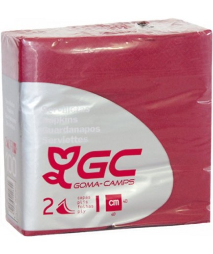 SERVILLETA 40X40 "GC" 2/C BLANCA P/100 UD